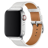 Apple Watch Bracelet en Cuir PU 42/44/45/49mm Blanc