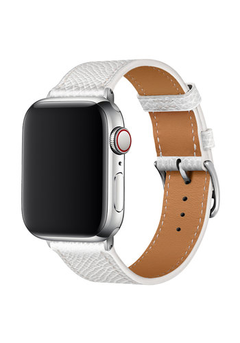  Devia Apple Watch Bracelet en Cuir PU 42/44/45mm Blanc 