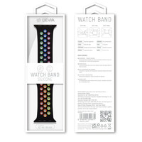 Apple Watch 38/40/41mm Wit+Regenboog Sportbandje - Deluxe Series2 Sport Strap