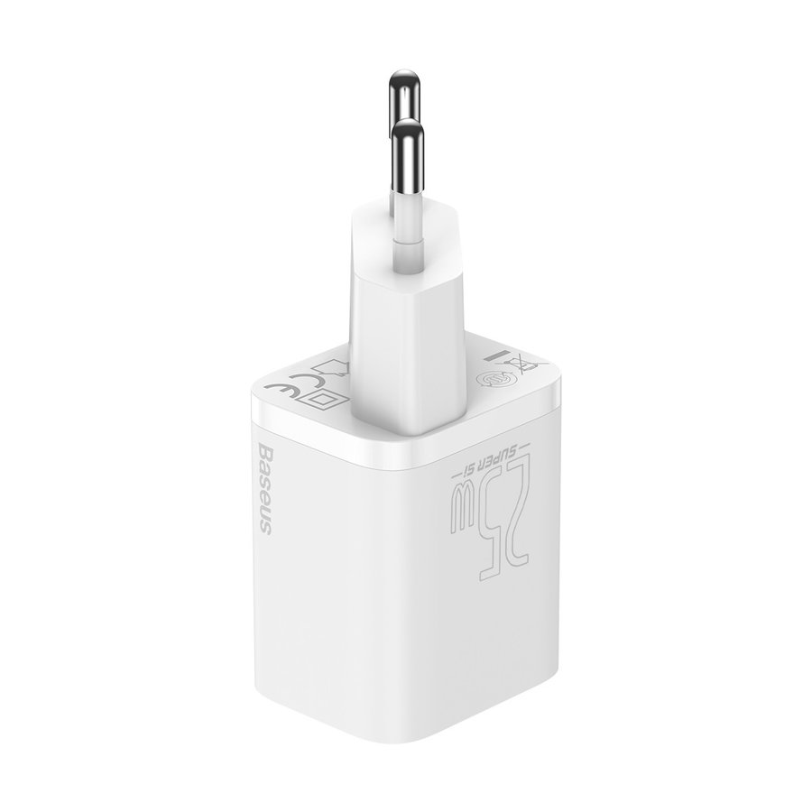 25W Super Si Chargeur Rapide Type-C Blanc