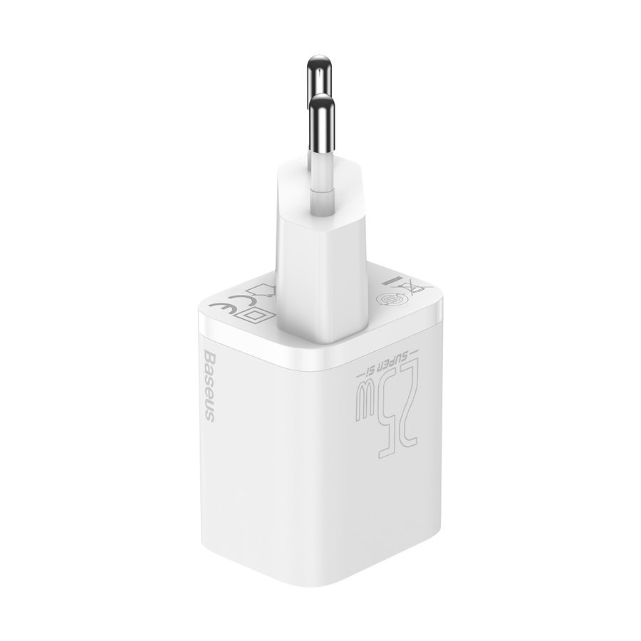 Cargador Rápido Super Si 25W Tipo-C Blanco