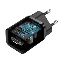 Cargador rápido Super Si de 25 W tipo C negro