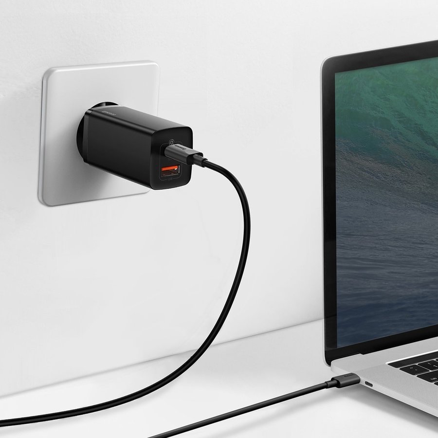 Caricabatterie rapido GaN da 65 W USB-C + USB-A