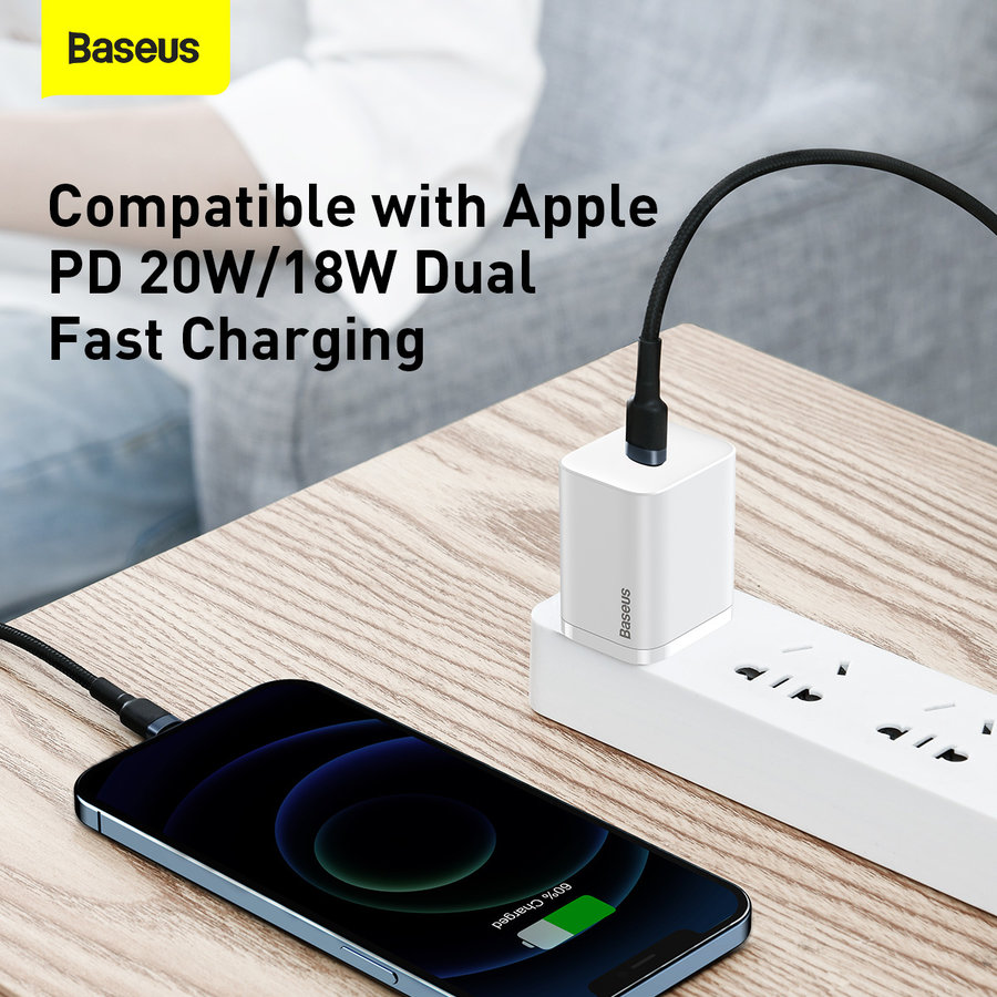 Kabel Type-C do Lightning Quick Charge 18W 1 metr