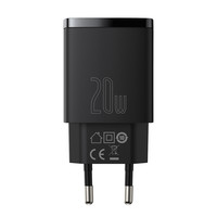 Chargeur Rapide Compact U+C 20W EU Noir
