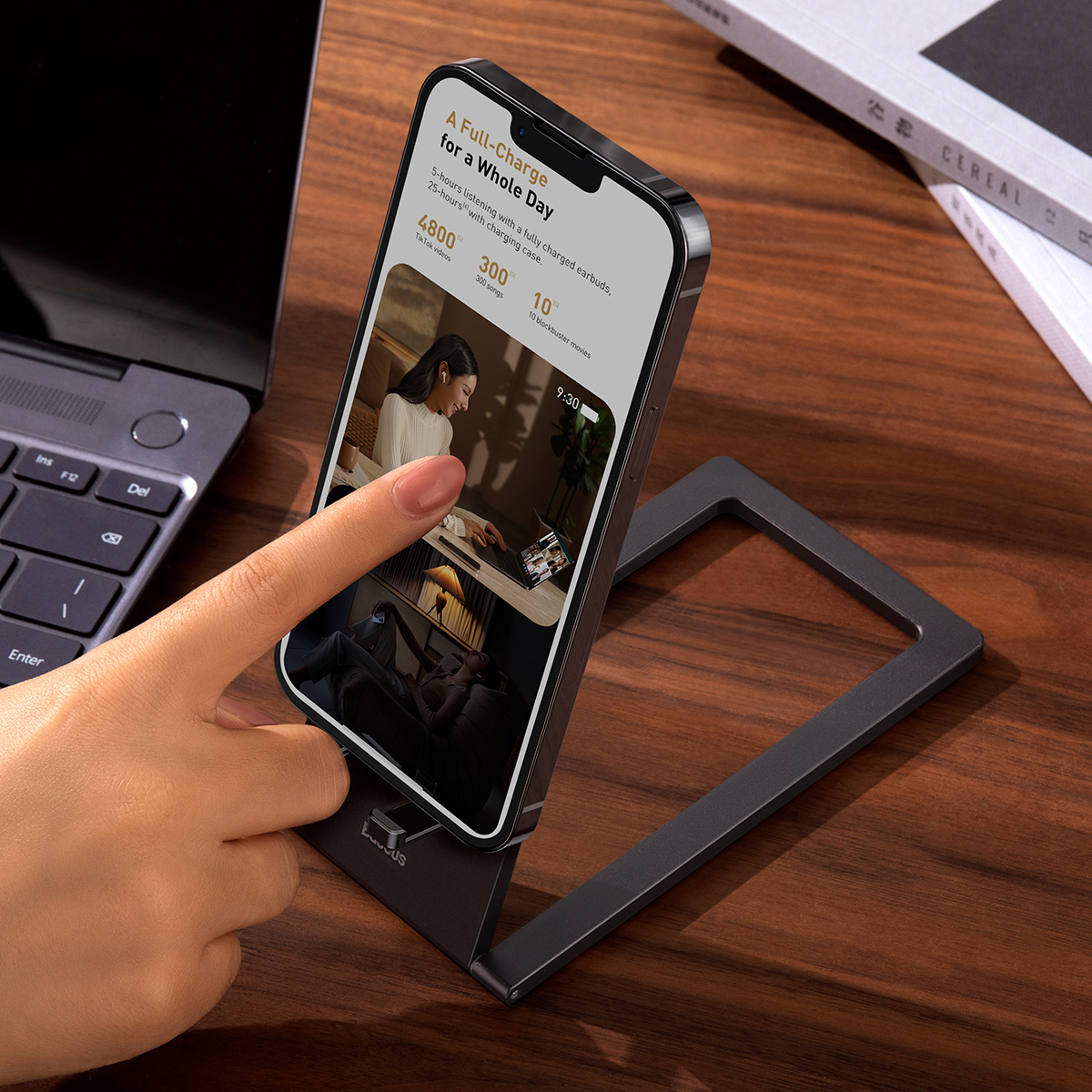 Tuofang 6 Pièces Flexible pour Téléphone Portable avec Pouces Levés,  Supports de Téléphone Pouce Levé, Support de Tablette en Silicone Flexible