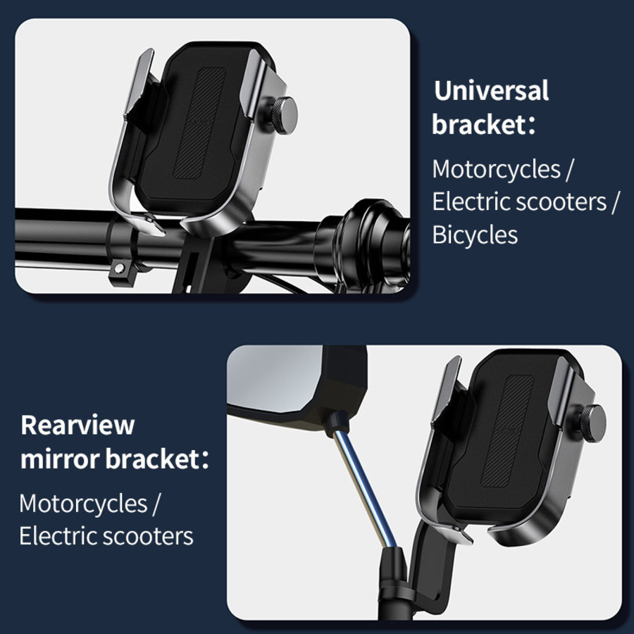 Support Mobile Universel pour Vélo/Moto Noir