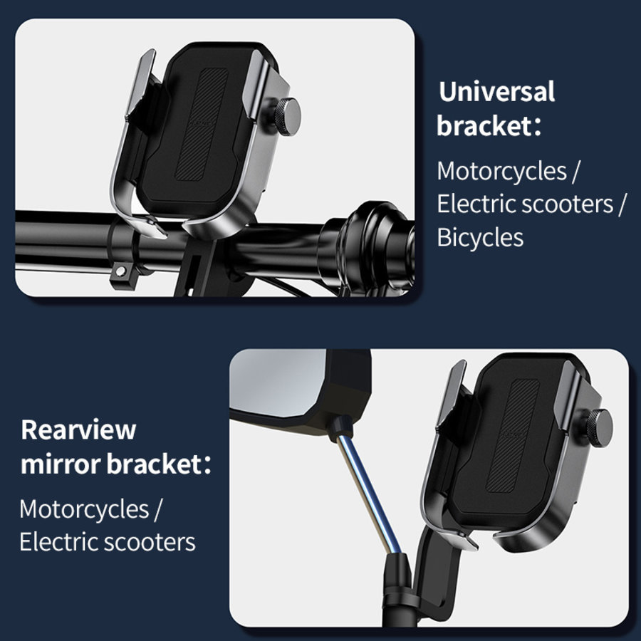 Universal Mobile Holder for Bicycle/Motorcycle Black