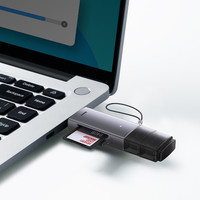 Lector de tarjetas USB-A y tipo C a SD/TF