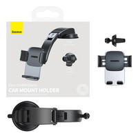 Easy Control Clamp 2-in-1 Car Holder Set Black