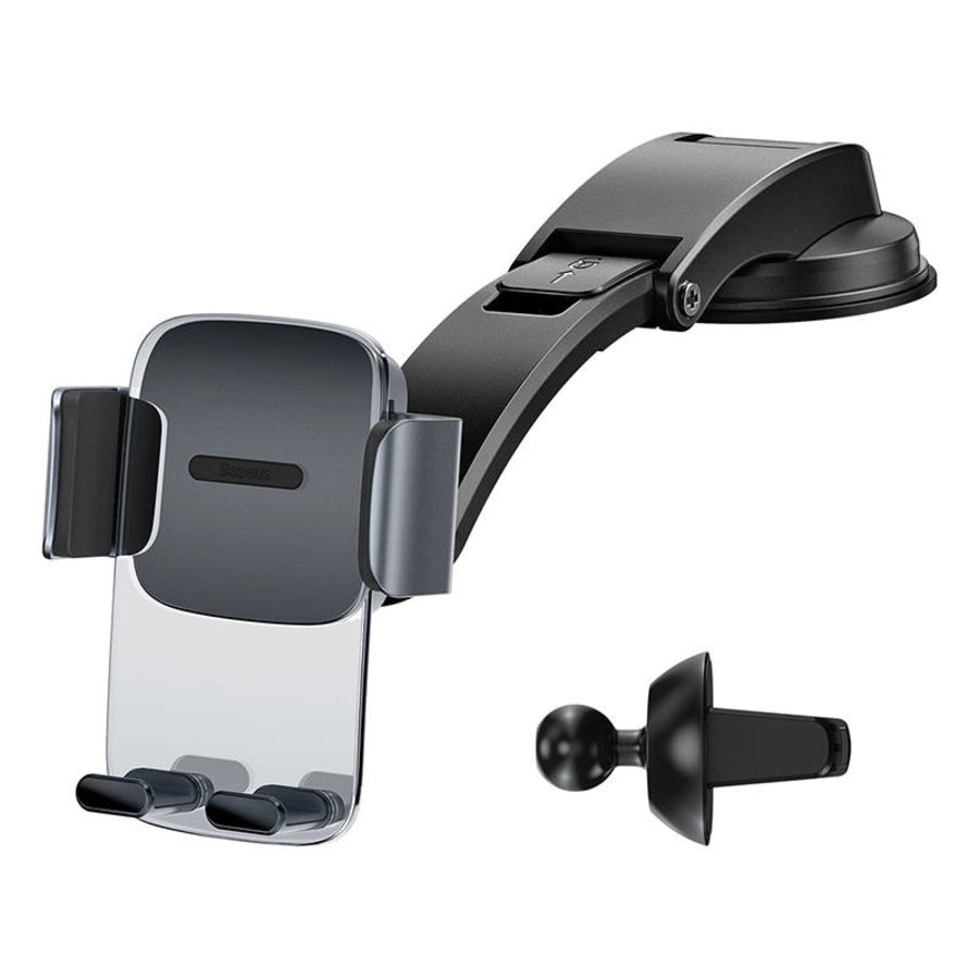 Easy Control Clamp 2-in-1 Car Holder Set Black