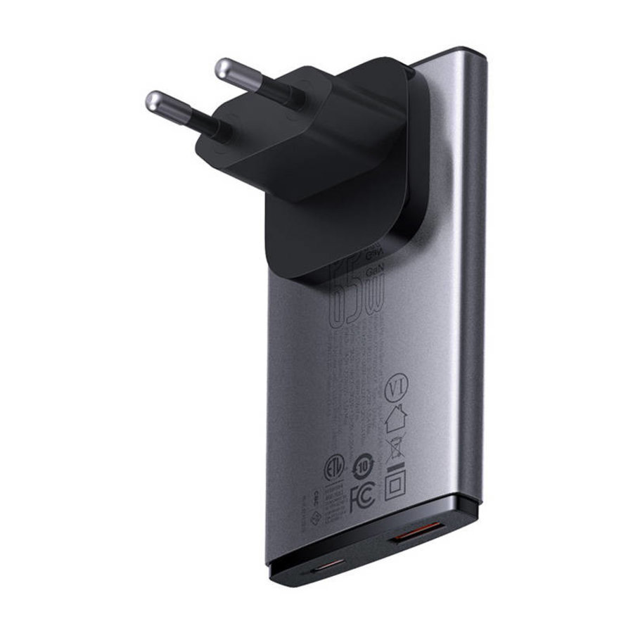 Câble double USB + USB-C GaN5 Pro ultra fin 65 W