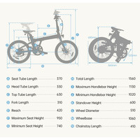 e-Bike A20 Air Gris Plegable