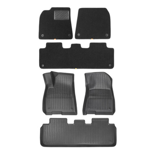  Baseus 6-piece floor mat TPE+Velvet for Tesla Model Y 