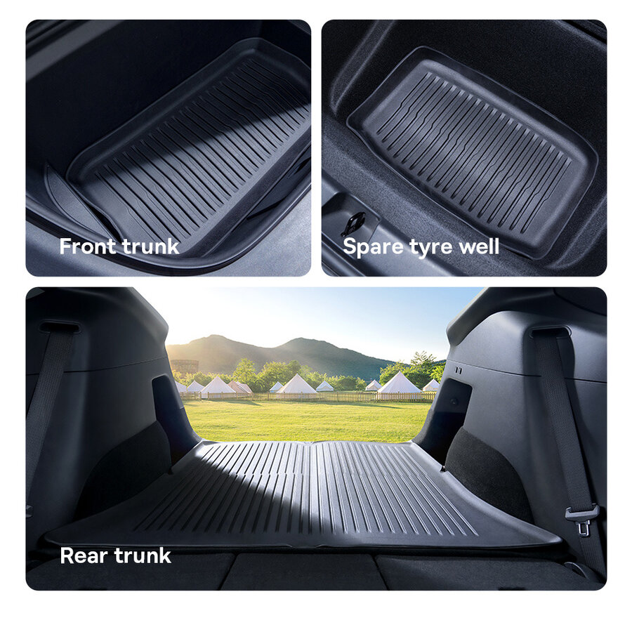 9-piece floor mat TPE+Velour for Tesla Model Y