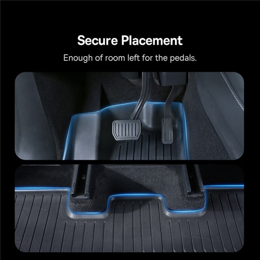 3-delige vloermat TPE voor Tesla Model Y