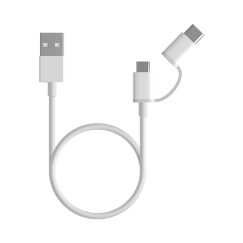  Xiaomi Câble Mi 2-en-1 USB-C 30cm 