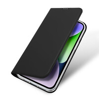 Custodia a libro Skin Pro per iPhone 15 Plus nera