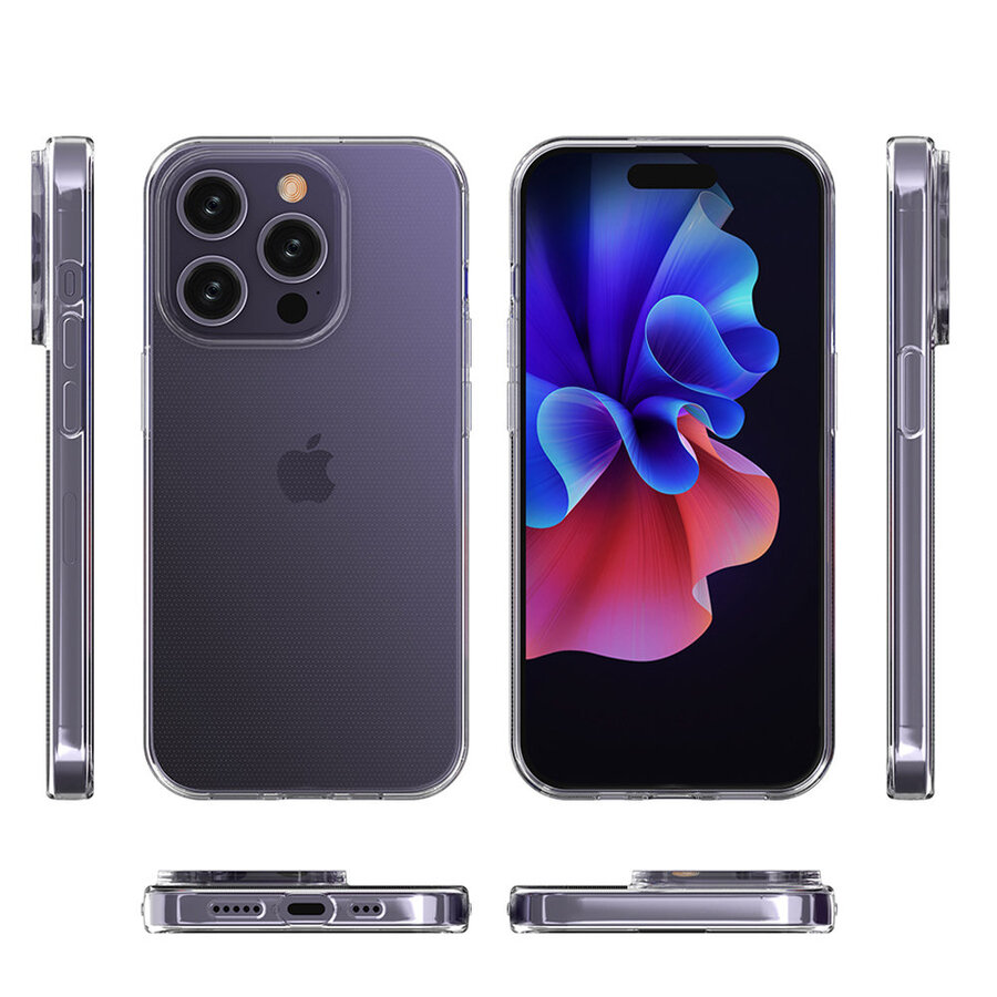 Ultraprzezroczyste etui z TPU do iPhone'a 15 Pro Max o grubości 0,9 mm