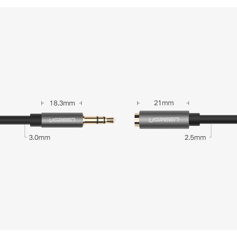 Divisor de audio AUX conector de auriculares de 3,5 mm de 20 cm