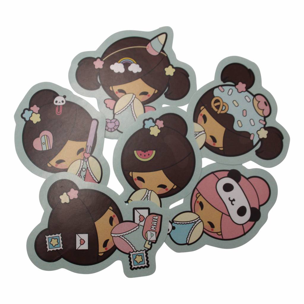 Chickawaii Kokemi Dolls Stickers Set chickawaii kopen in de aanbieding Chickawaii Kokemi Dolls Stickers Set chickawaii kopen in de aanbieding