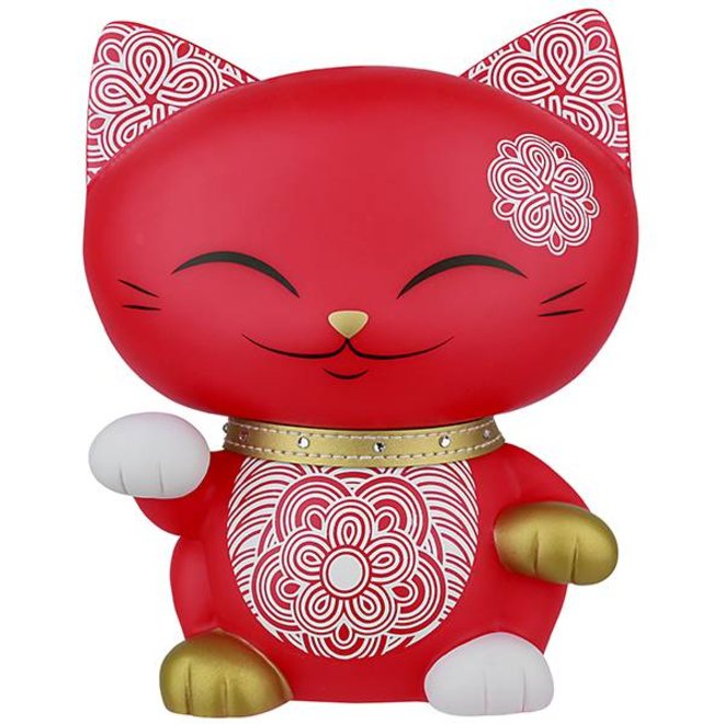 Mani the Lucky Cat (Maneki Neko) - Piggy bank with charm