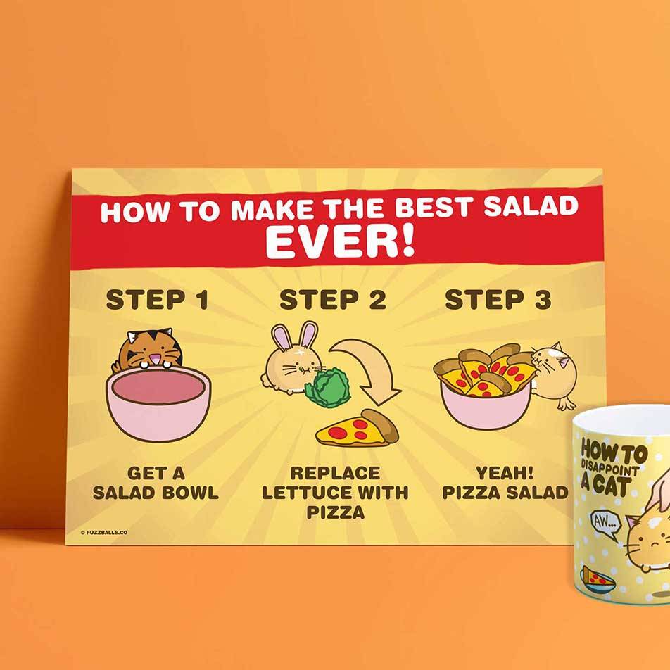 Fuzzballs Print A4 How To Make The Best Salad Ever fuzzballs kopen in de aanbieding
