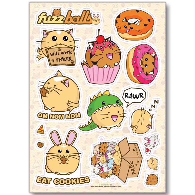Fuzzballs Stickervel fuzzballs kopen in de aanbieding Fuzzballs Stickervel fuzzballs kopen in de aanbieding