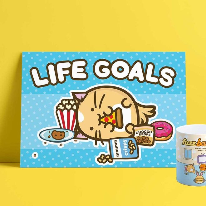 Fuzzballs Print A4 - Life Goals