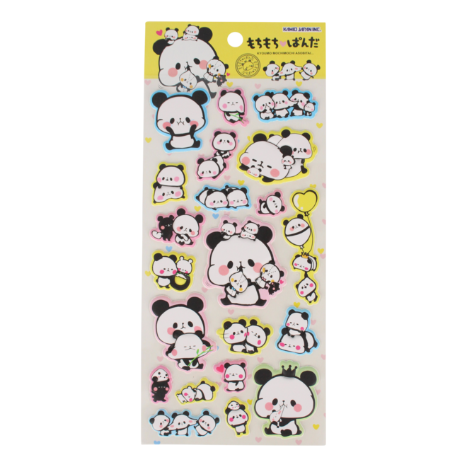 Kamio Panda Puffy Sticker (various)