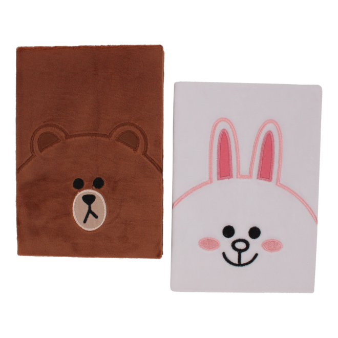 Line Friends A5 pluche notebook - Cony