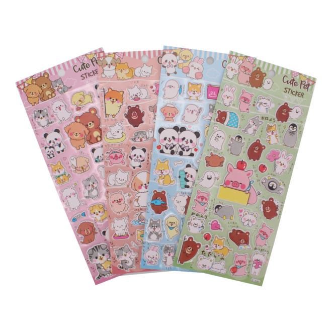 Cute pet puffy stickers (various)