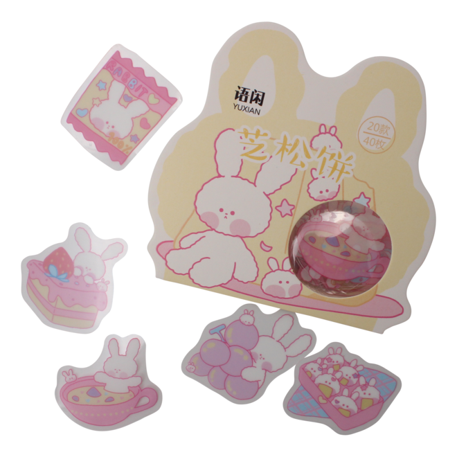 Kawaii Bunny stickers (diverse)