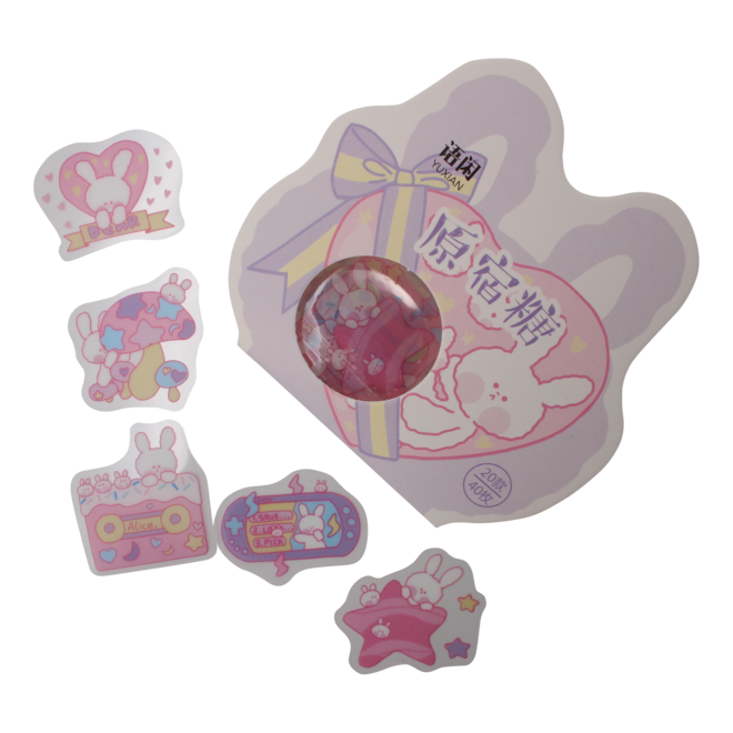 Kawaii Bunny stickers (diverse)