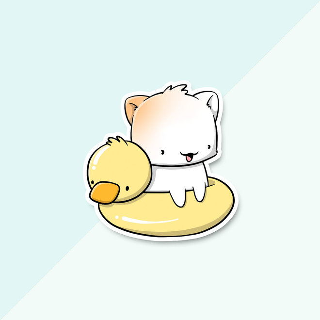 CutieSquad Sticker set - Pool float cats