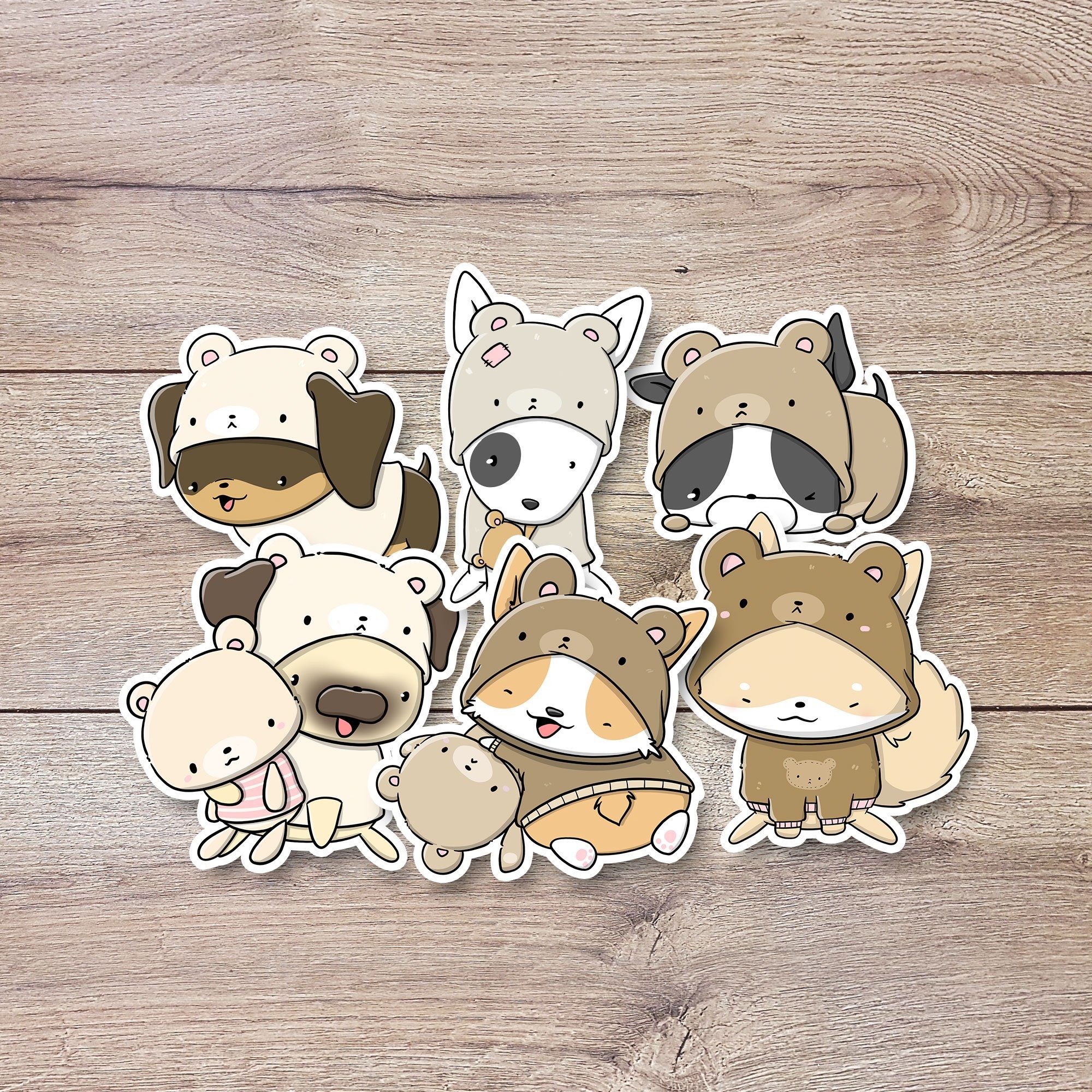 CutieSquad Stickerset - Teddy dogs