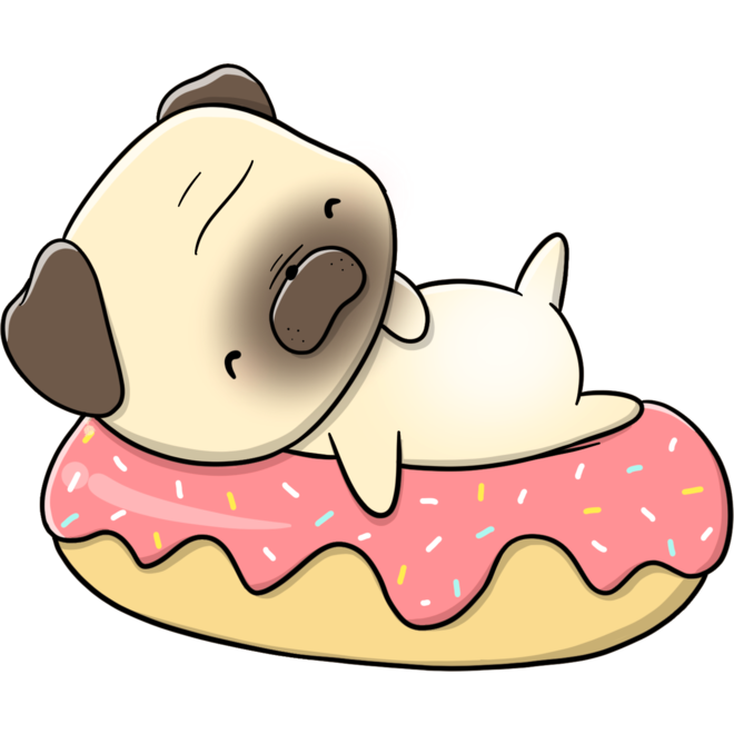 CutieSquad Sticker set - Pugs with food