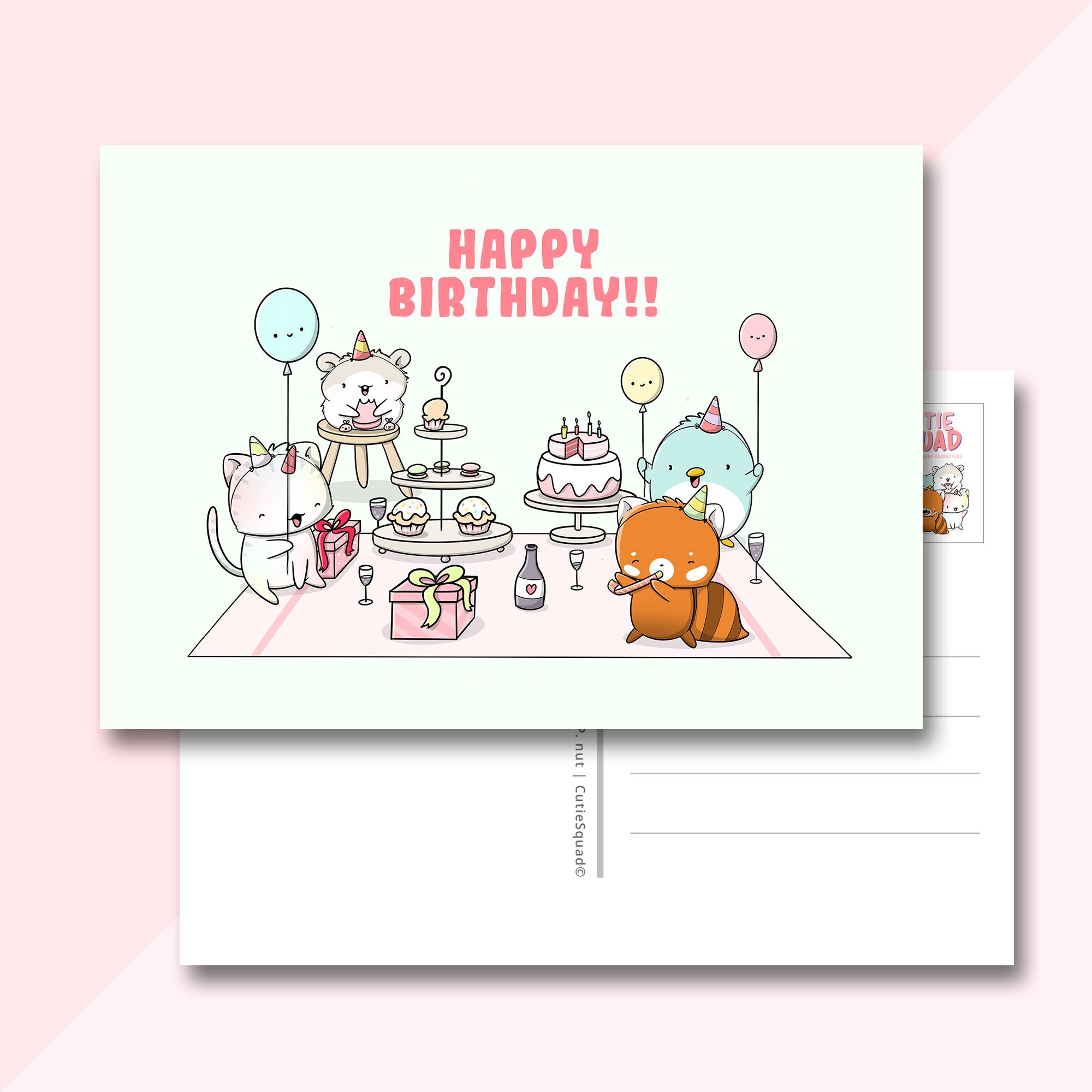 CutieSquad Ansichtkaart - Happy Birthday (LIMITED!)