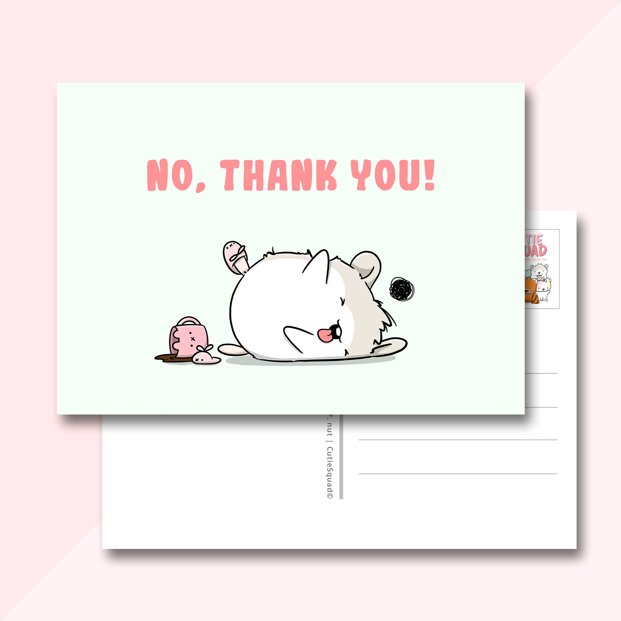 CutieSquad Ansichtkaart - No thank you (LIMITED!)