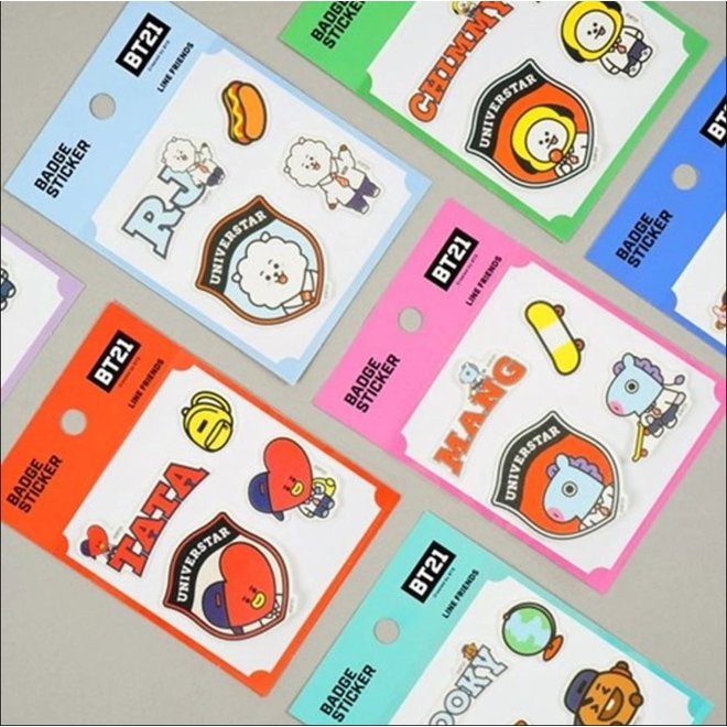 BT21 Badge Sticker - SHOOKY