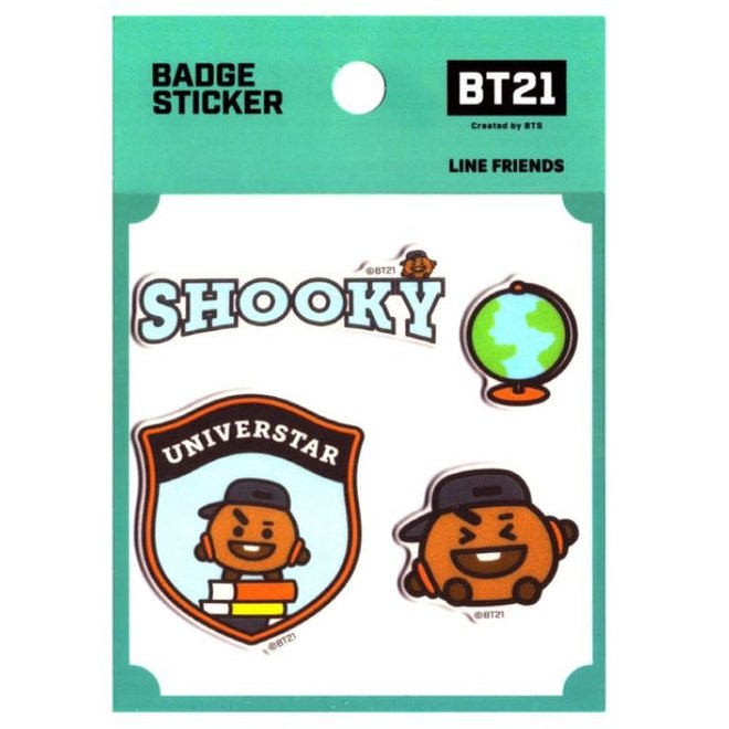 BT21 Badge Sticker - SHOOKY