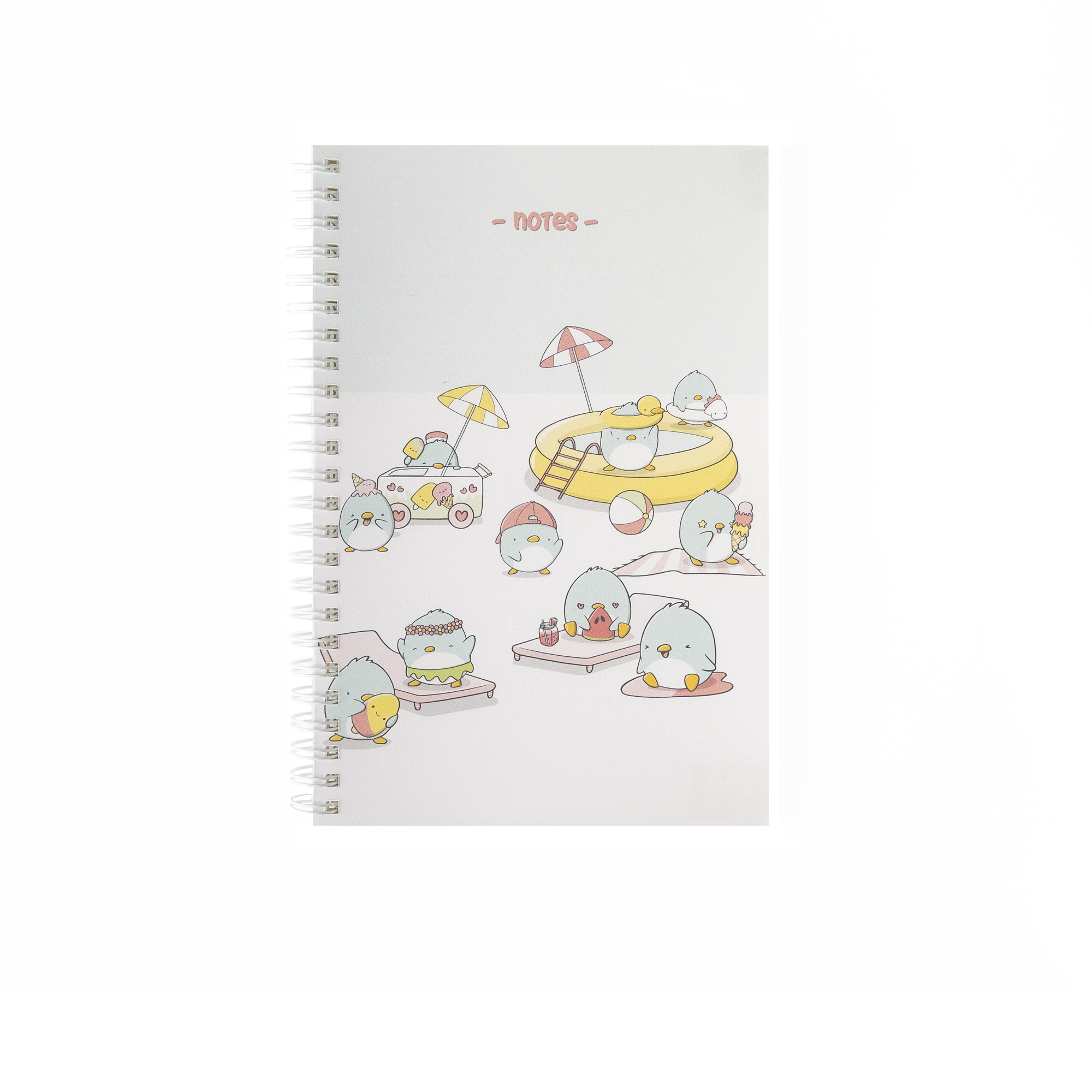 CutieSquad A5 Notebook - Summer Penguins