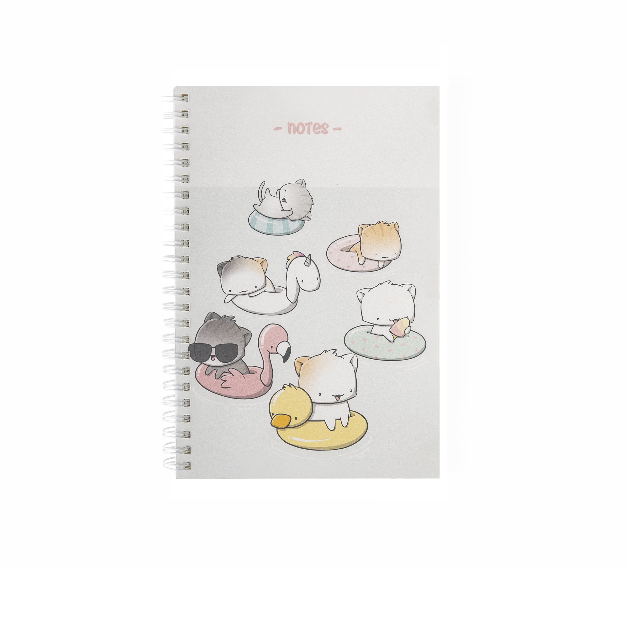 CutieSquad A5 Notebook - Poolfloat Cats