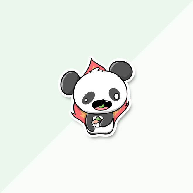 CutieSquad Sticker set - Sushi Pandas (LIMITED!)