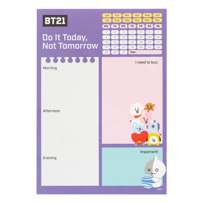 BT21 To-do notepad