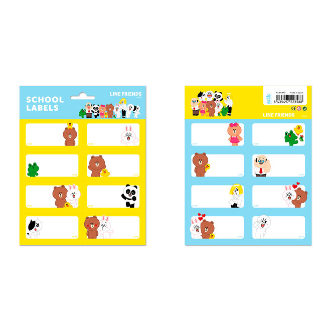 Line Friends labels