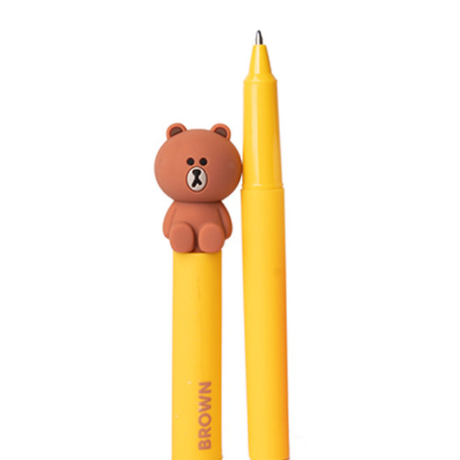 Line Friends pen with 3D figure - Various