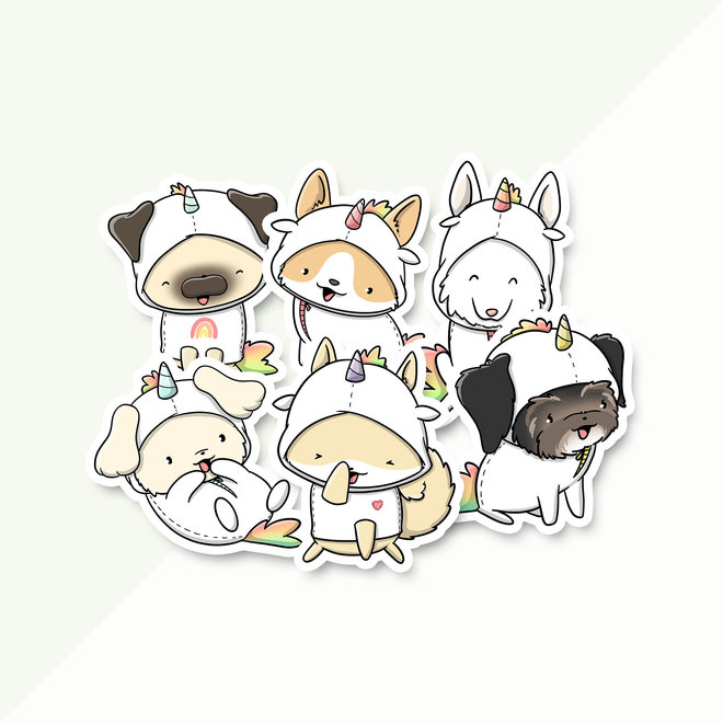 CutieSquad Stickerset - Dogs Unicorns (LIMITED!)
