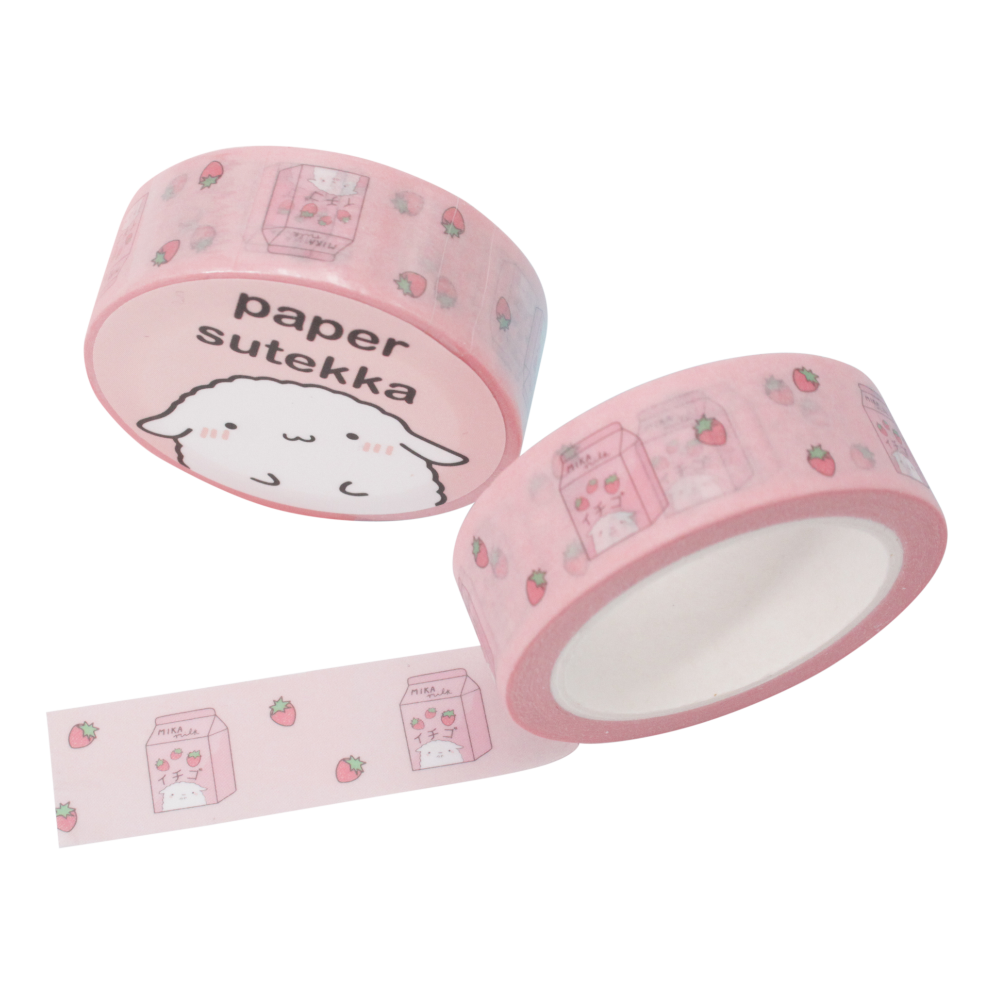 Paper Sutekka Washi Tape Mika Strawberry Milk