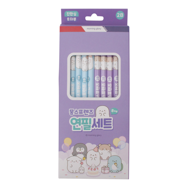 Moongs Friends 2B-pencils set (8) - various